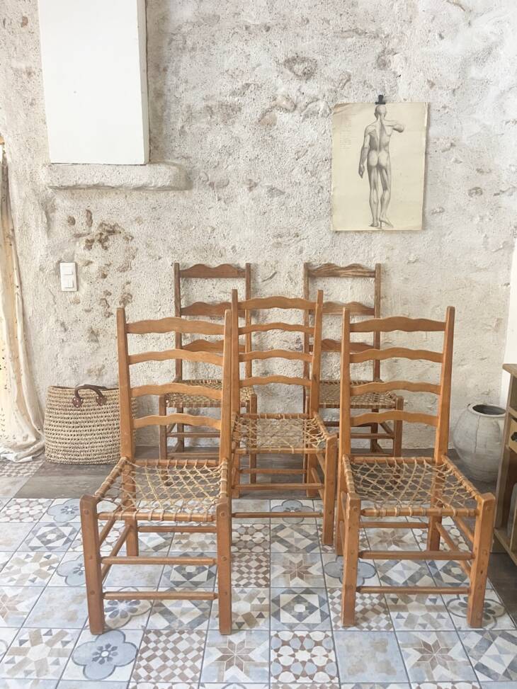 Lot de chaises canadiennes anciennes – Image 5